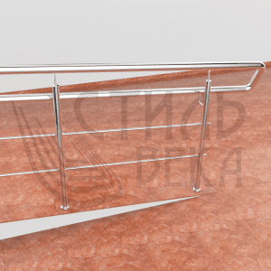 Перила с двумя поручнями и двумя ригелями