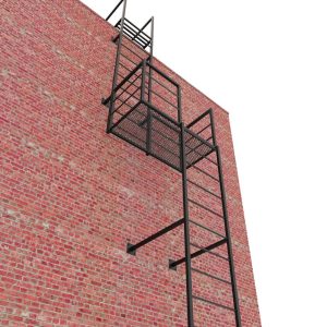 Вертикальная пожарная лестница без ограждения