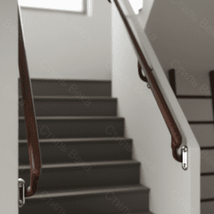 Поручень пластиковый из ПВХ (цвет орех) - 1 п.м.