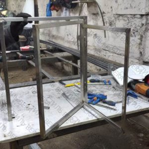 Модуль клеток для ветеринарных клиник из нерж. стали, 2х ярусный из 4 клеток