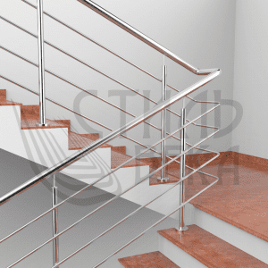 Ограждение с четырьмя ригелями