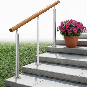 Перила из нержавеющей стали без заполнения, со стойками