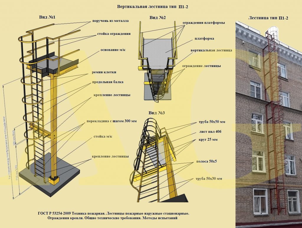 Лестница вертикальная расстояние от стены. Лестница пожарная наружная вертикальная Тип п-1.2. П1 лестница типа п1 ип2. Пожарная лестница типа п1-1. Стандарт пожарной лестницы от стены.