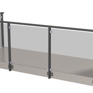 Стеклянно-металлическая система перил для балкона