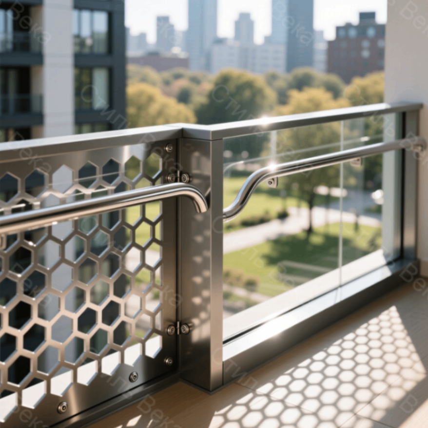 Ограждение балкона с панелями «Соты»