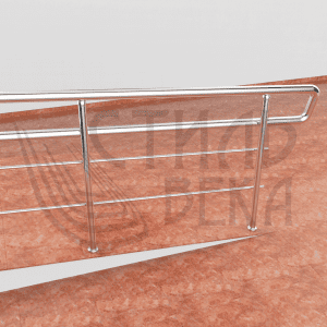 Ограждение два поручня и два ригеля из нержавеющей стали