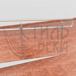 Перила с двумя поручнями без ригелей из нержавеющей стали