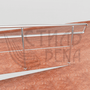 Перила с двумя поручнями и одним ригелем из нержавейки