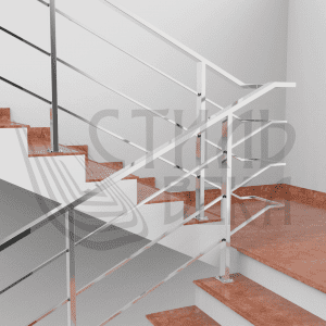 Перила из профиля из нержавеющей стали