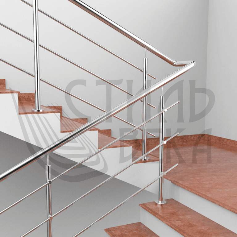 Ограждение с тремя ригелями