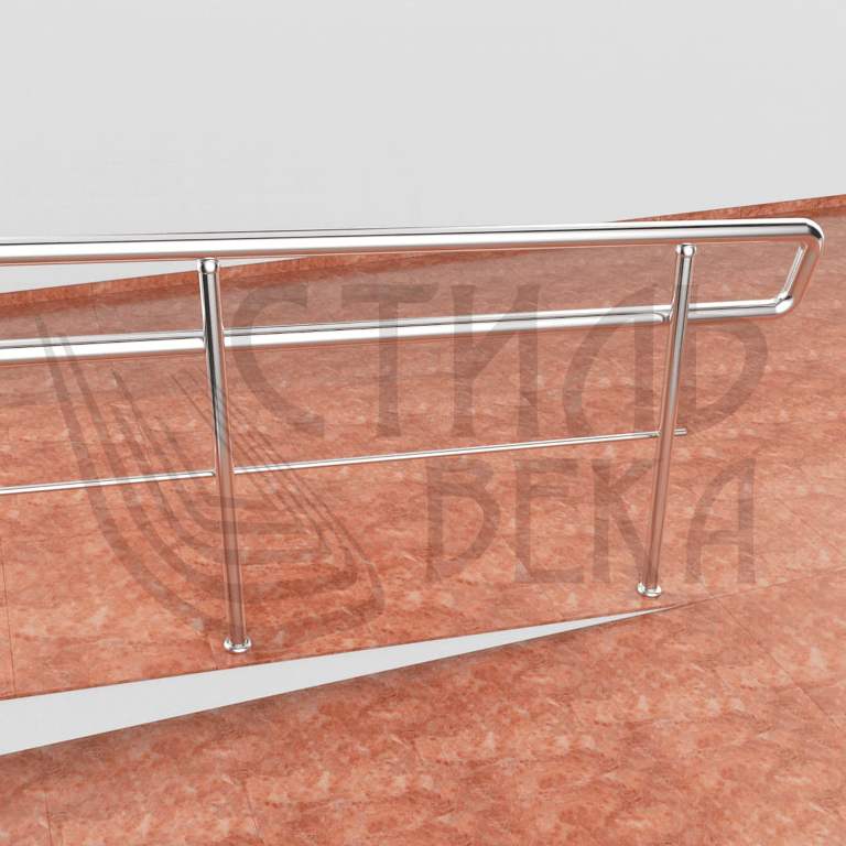 Ограждение для инвалидов с одним ригелем из нержавеющей стали