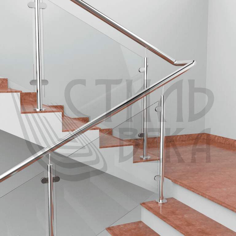 Ограждение из нержавеющей стали со стеклом