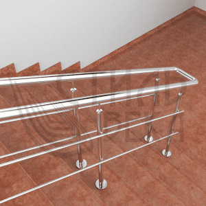 Разделитель потоков из нержавеющей стали, две стойки в ступень