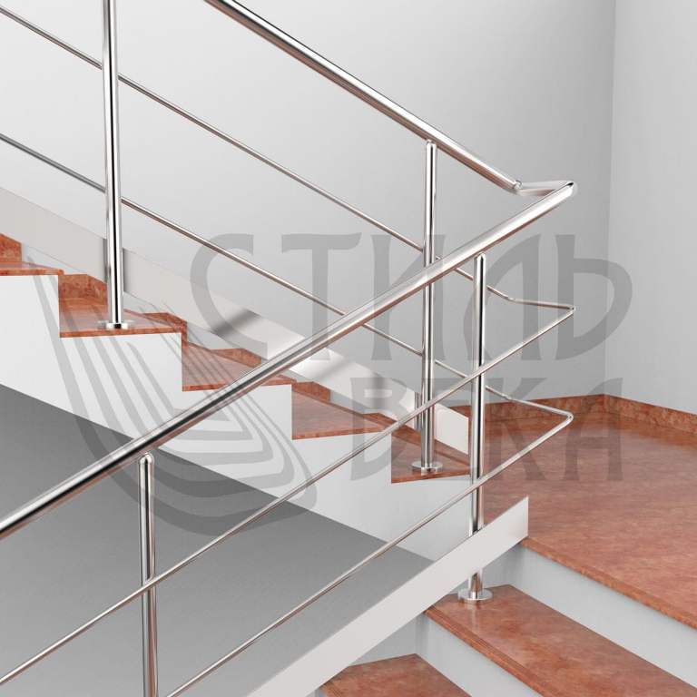 Ограждение с двумя ригелями